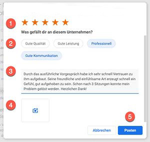 Google Bewertung web
